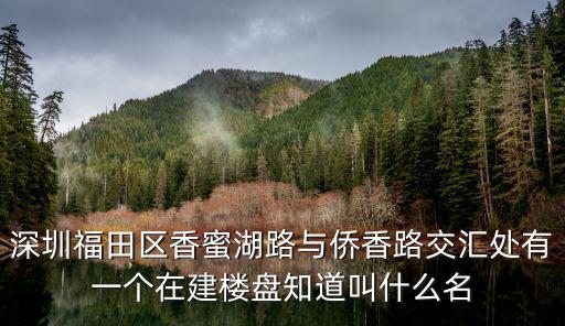 深圳福田區香蜜湖路與僑香路交匯處有一個在建樓盤知道叫什么名