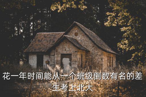 花一年時間能從一個班級倒數有名的差生考上北大
