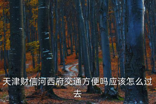 天津財信河西府交通方便嗎應該怎么過去