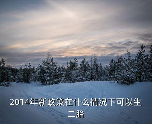 深圳二胎新政策2014，2014年新政策在什么情況下可以生二胎