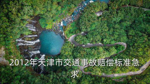 2012年天津市交通事故賠償標準急求