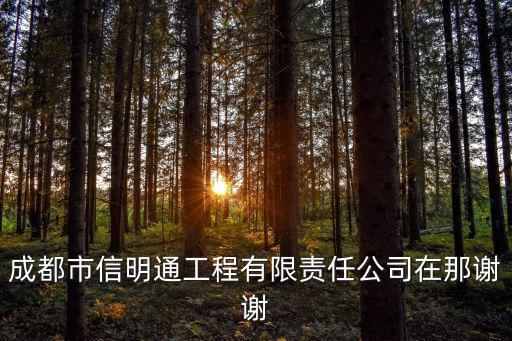 成都市信明通工程有限責任公司在那謝謝
