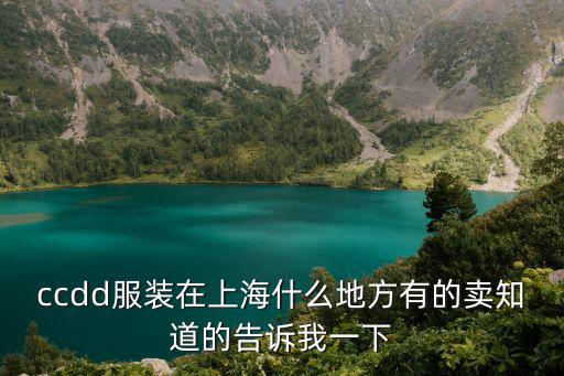 ccdd服裝在上海什么地方有的賣知道的告訴我一下