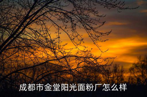 成都市大型面粉企業(yè)，成都市金堂陽(yáng)光面粉廠怎么樣
