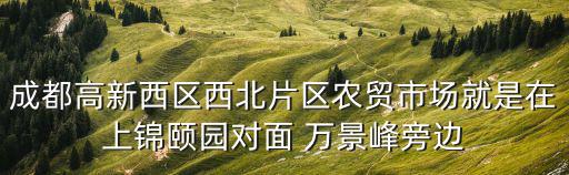 成都高新西區(qū)西北片區(qū)農(nóng)貿(mào)市場就是在上錦頤園對面 萬景峰旁邊