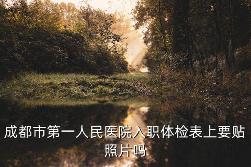 成都市第一人民醫院入職體檢表上要貼照片嗎