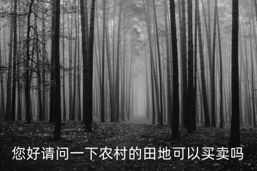 您好請問一下農村的田地可以買賣嗎