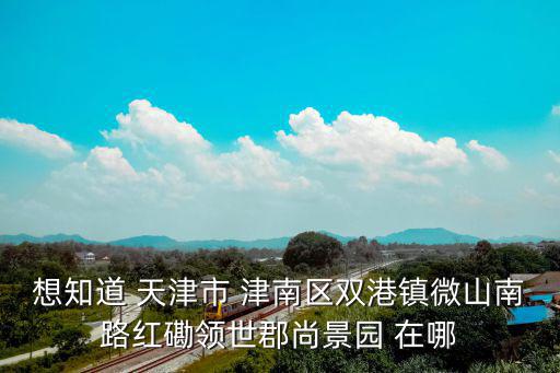 想知道 天津市 津南區雙港鎮微山南路紅磡領世郡尚景園 在哪