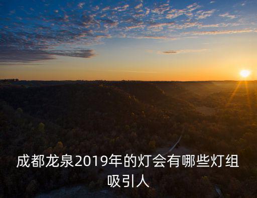 成都龍泉2019年的燈會有哪些燈組吸引人