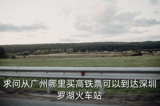 求問從廣州哪里買高鐵票可以到達深圳羅湖火車站