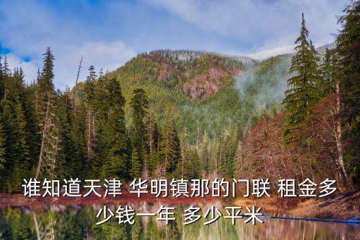誰知道天津 華明鎮那的門聯 租金多少錢一年 多少平米