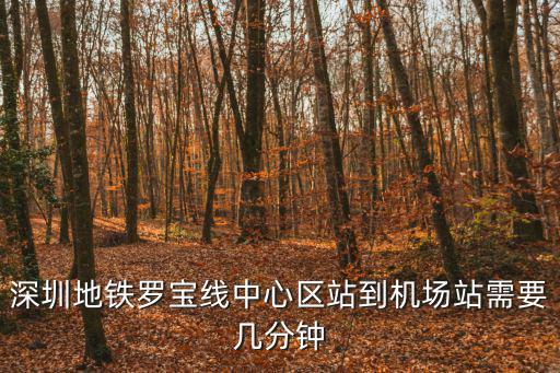 深圳地鐵羅寶線中心區站到機場站需要幾分鐘