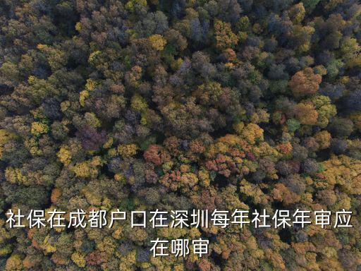 社保在成都戶口在深圳每年社保年審應在哪審