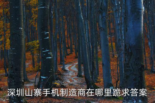 深圳山寨手機(jī)制造商在哪里跪求答案