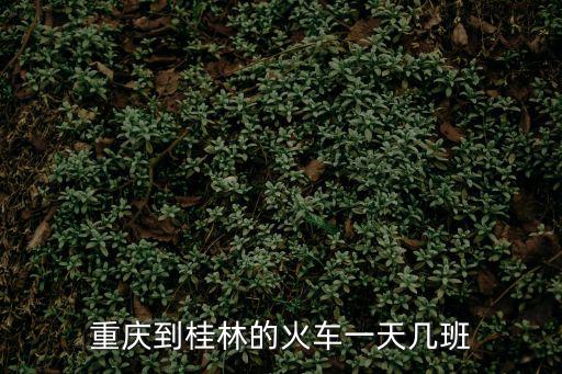 重慶到桂林的火車一天幾班