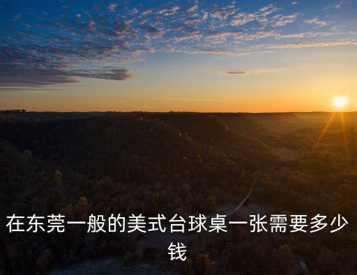 在東莞一般的美式臺球桌一張需要多少錢