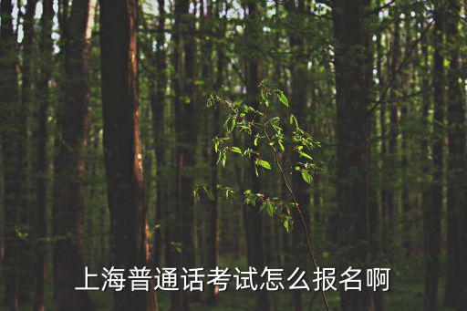 上海市普通話報名條件，上海普通話考試報名