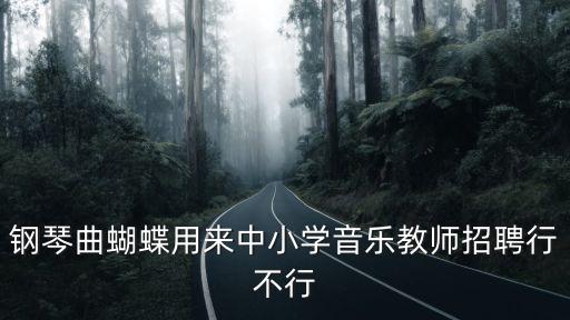 鋼琴曲蝴蝶用來中小學音樂教師招聘行不行