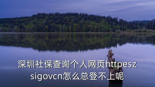 深圳社保查詢個(gè)人網(wǎng)頁(yè)httpeszsigovcn怎么總登不上呢