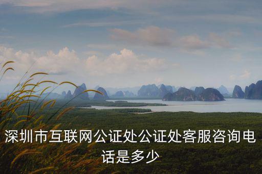 深圳市互聯網公證處公證處客服咨詢電話是多少
