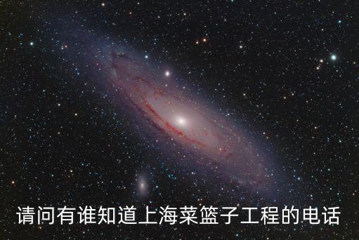 請問有誰知道上海菜籃子工程的電話