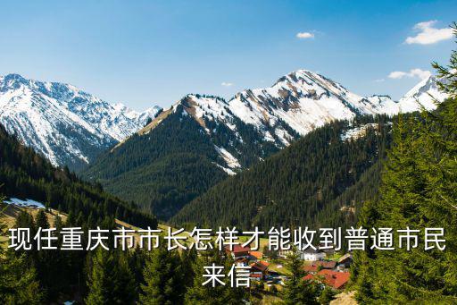 給重慶市長寫信，給重慶市委書記寫信他可以看見嗎