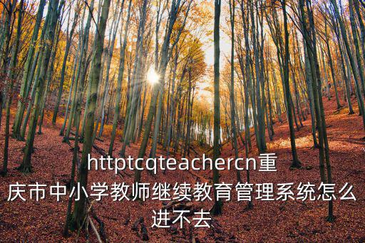 httptcqteachercn重慶市中小學(xué)教師繼續(xù)教育管理系統(tǒng)怎么進(jìn)不去