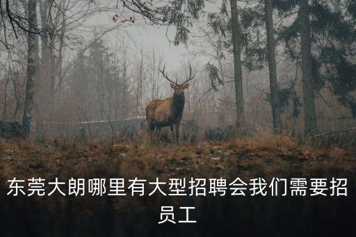 東莞大朗哪里有大型招聘會我們需要招員工