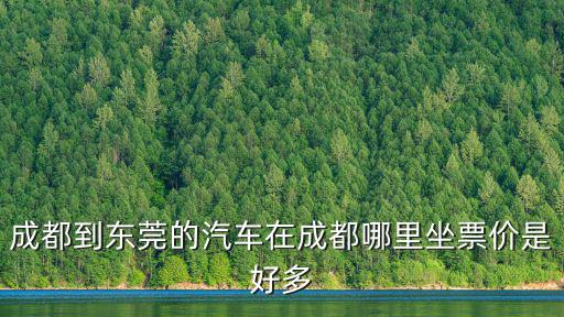 成都到東莞的汽車在成都哪里坐票價是好多