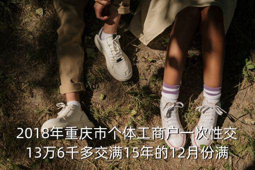 2018年重慶市個體工商戶一次性交13萬6千多交滿15年的12月份滿