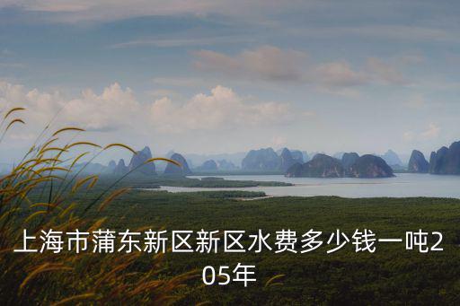 上海市蒲東新區新區水費多少錢一噸205年
