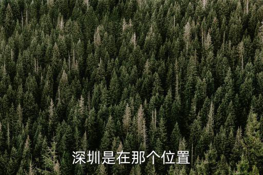 深圳是在那個位置