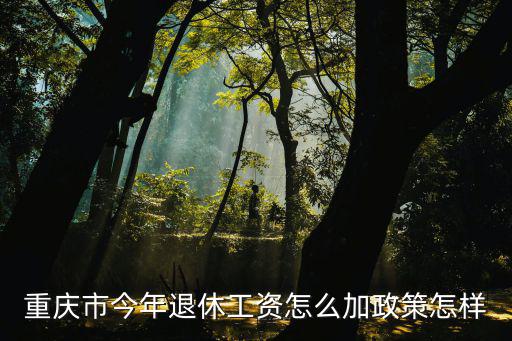 重慶市今年退休工資怎么加政策怎樣