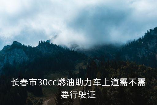 長春市30cc燃油助力車上道需不需要行駛證