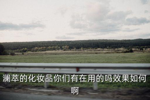 瀾萃的化妝品你們有在用的嗎效果如何啊