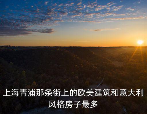 上海青浦那條街上的歐美建筑和意大利風格房子最多