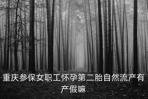 重慶參保女職工懷孕第二胎自然流產(chǎn)有產(chǎn)假嘛