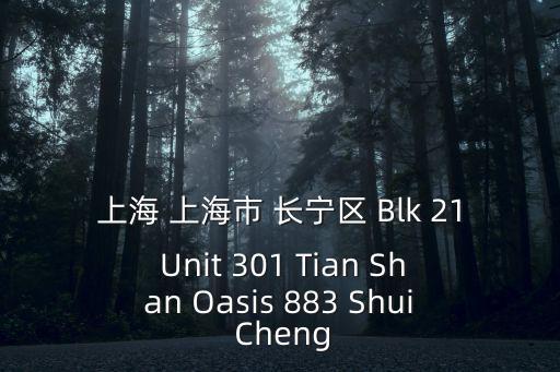 上海 上海市 長寧區(qū) Blk 21 Unit 301 Tian Shan Oasis 883 Shui Cheng