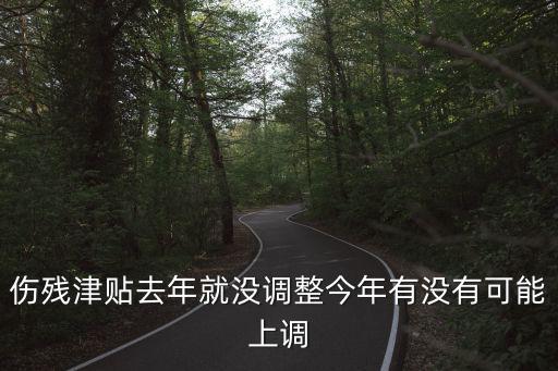 傷殘津貼去年就沒調整今年有沒有可能上調