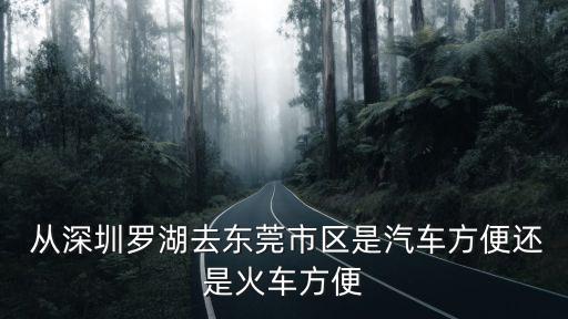  從深圳羅湖去東莞市區是汽車方便還是火車方便