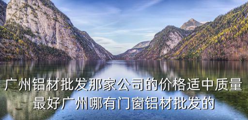 廣州鋁材批發(fā)那家公司的價(jià)格適中質(zhì)量最好廣州哪有門窗鋁材批發(fā)的