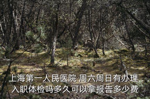 上海第一人民醫院 周六周日有辦理 入職體檢嗎多久可以拿報告多少費