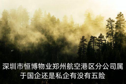 深圳市恒博物業(yè)鄭州航空港區(qū)分公司屬于國(guó)企還是私企有沒(méi)有五險(xiǎn)