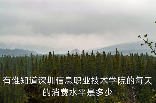 有誰知道深圳信息職業(yè)技術(shù)學(xué)院的每天的消費(fèi)水平是多少