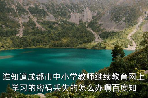 誰知道成都市中小學(xué)教師繼續(xù)教育網(wǎng)上學(xué)習(xí)的密碼丟失的怎么辦啊百度知