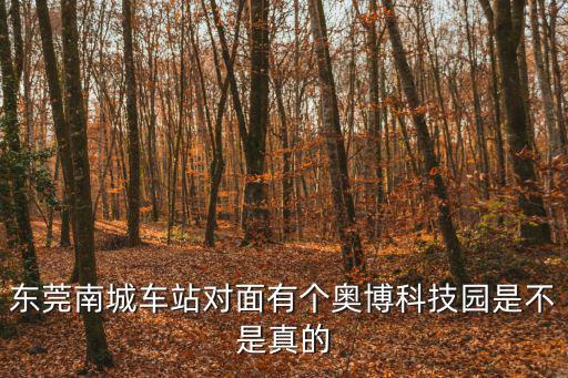 東莞南城車站對面有個奧博科技園是不是真的
