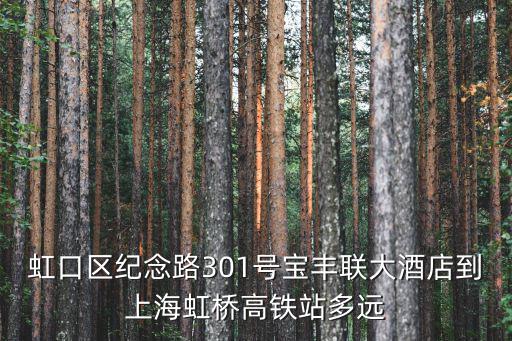 虹口區紀念路301號寶豐聯大酒店到上海虹橋高鐵站多遠