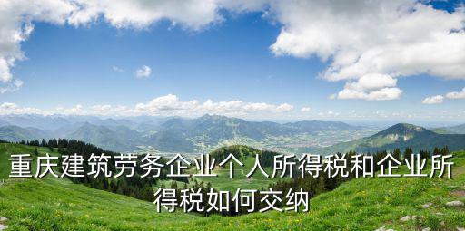 重慶建筑勞務企業個人所得稅和企業所得稅如何交納