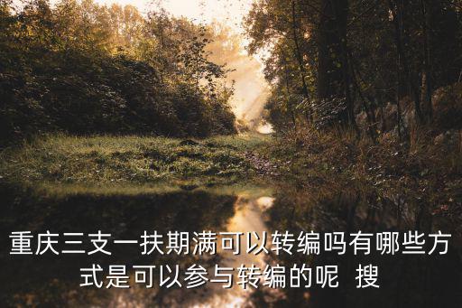 重慶三支一扶期滿可以轉(zhuǎn)編嗎有哪些方式是可以參與轉(zhuǎn)編的呢  搜