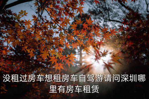 房車租賃 深圳市，請問車友深圳房車租賃費用要多少新手在哪租車比較好